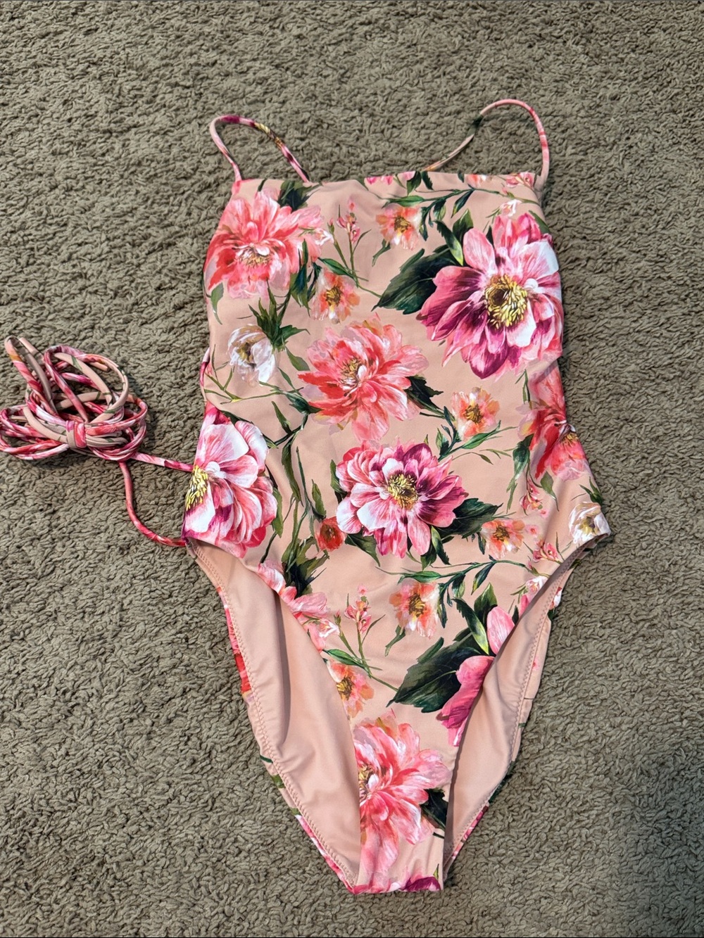 Express Floral Pink One-Piece Swimsuit
